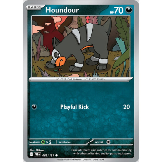 Houndour, Common, 062/191, Pokemon Card Game, Prismatic Evolutions