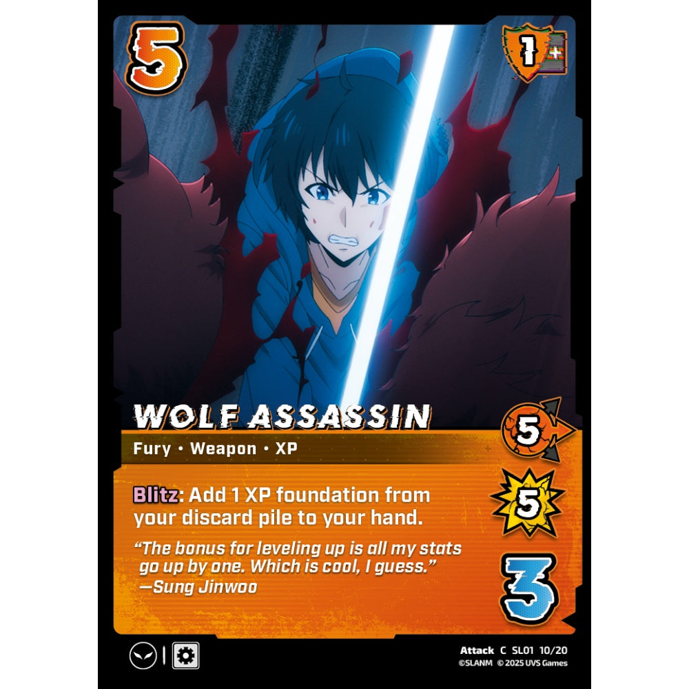 Wolf Assassin, 10/20, SL01, Universus, Solo Leveling Challenger Deck, Attack, C