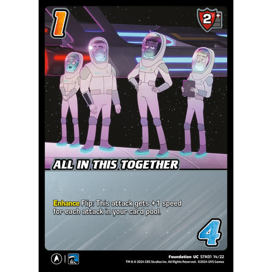 All in This together, 14/22, STK01, Universus, Star Trek Lower Decks Challenger Decks, Foundation, UC