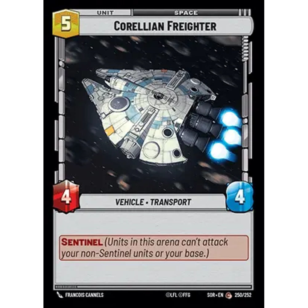 Corellian Freighter, 250, C, Star Wars Unlimited, Sparks Of Rebellion