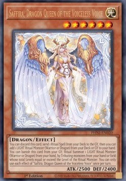 Yu-Gi-Oh! PHNI-EN020 Saffira, Dragon Queen of the Voiceless Voice