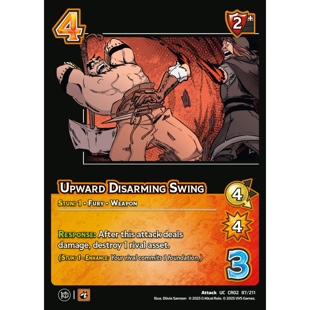 Upward Disarming Swing, 87/211, CR02, Universus, Critical Role: Heroes Of Exandria, Attack, UC