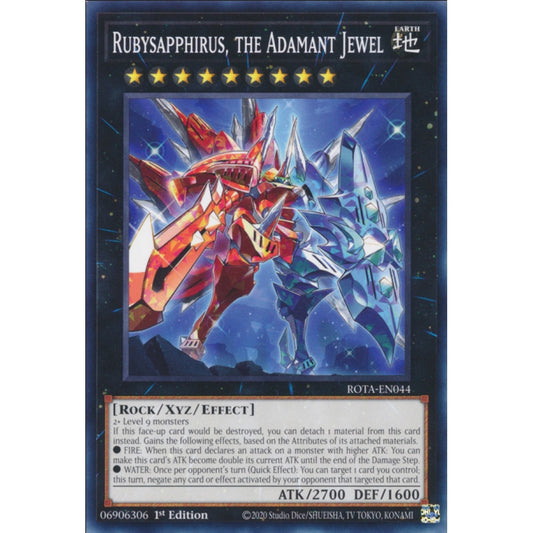 Rubysapphirus, the Adamant Jewel, ROTA-EN044, Common, Yu-Gi-Oh, Rage of the Abyss