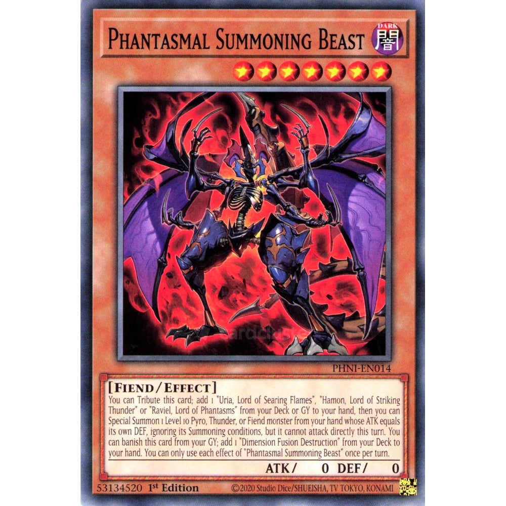 Yu-Gi-Oh! PHNI-EN014 Phantasmal Summoning Beast