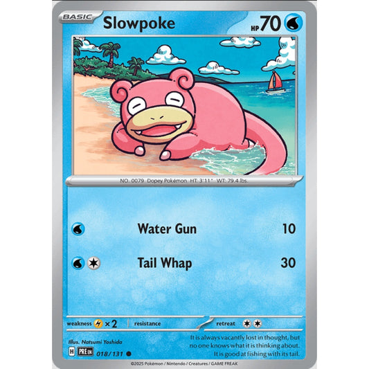 Slowpoke, Common, 018/191, Pokemon Card Game, Prismatic Evolutions