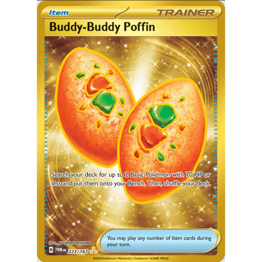 Buddy-Buddy Poffin, Secret Rare, 223/167, Pokemon Card Game, Twilight Masquerade