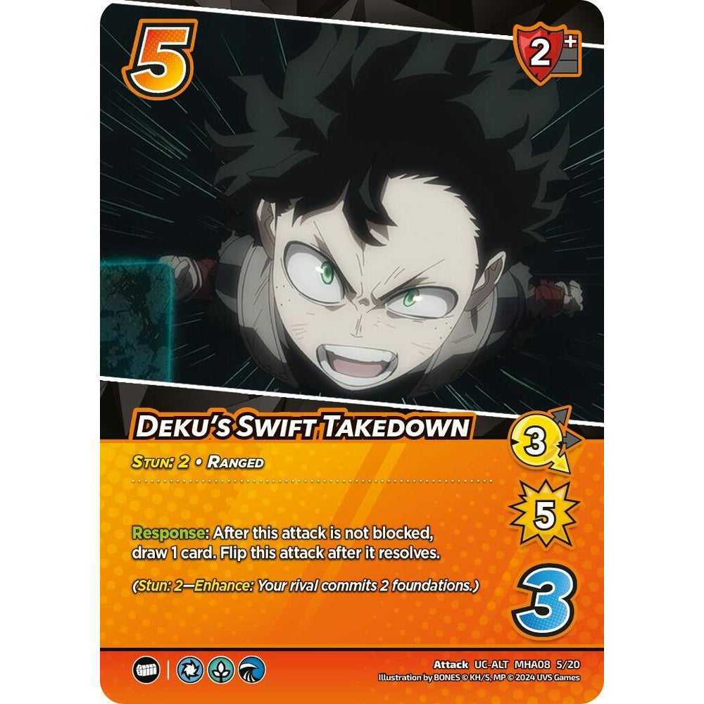 Deku's Swift Takedown, 5/20, MHA08, Universus, Challenger Series: My Hero Academia - Dark Hero Arc, Uncommon-Alt