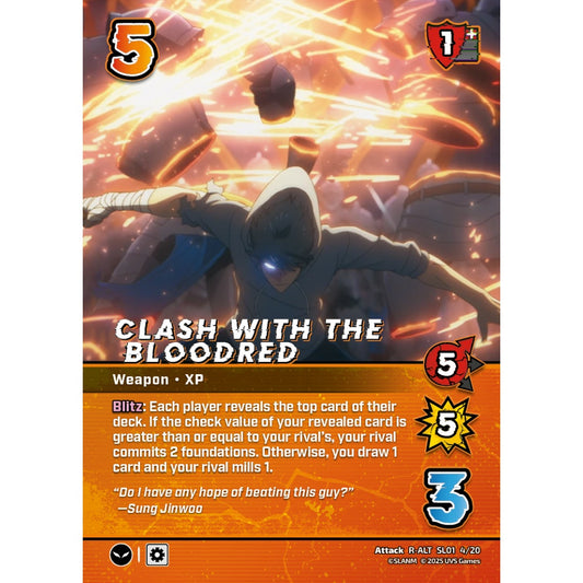 Clash with the Bloodred, 4/20, SL01, Universus, Solo Leveling Challenger Deck, Attack, R-ALT