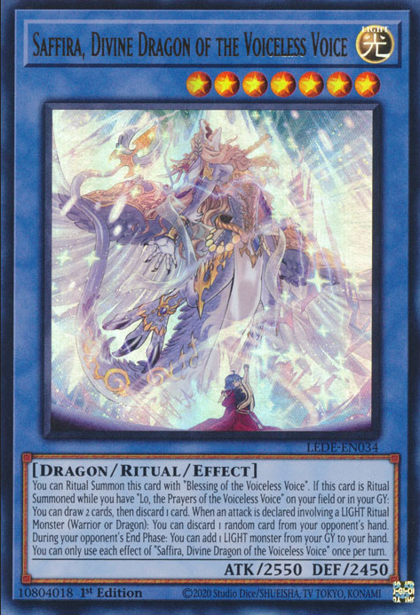 Saffira, Divine Dragon of the Voiceless Voice (LEDE-EN034 Ultra)