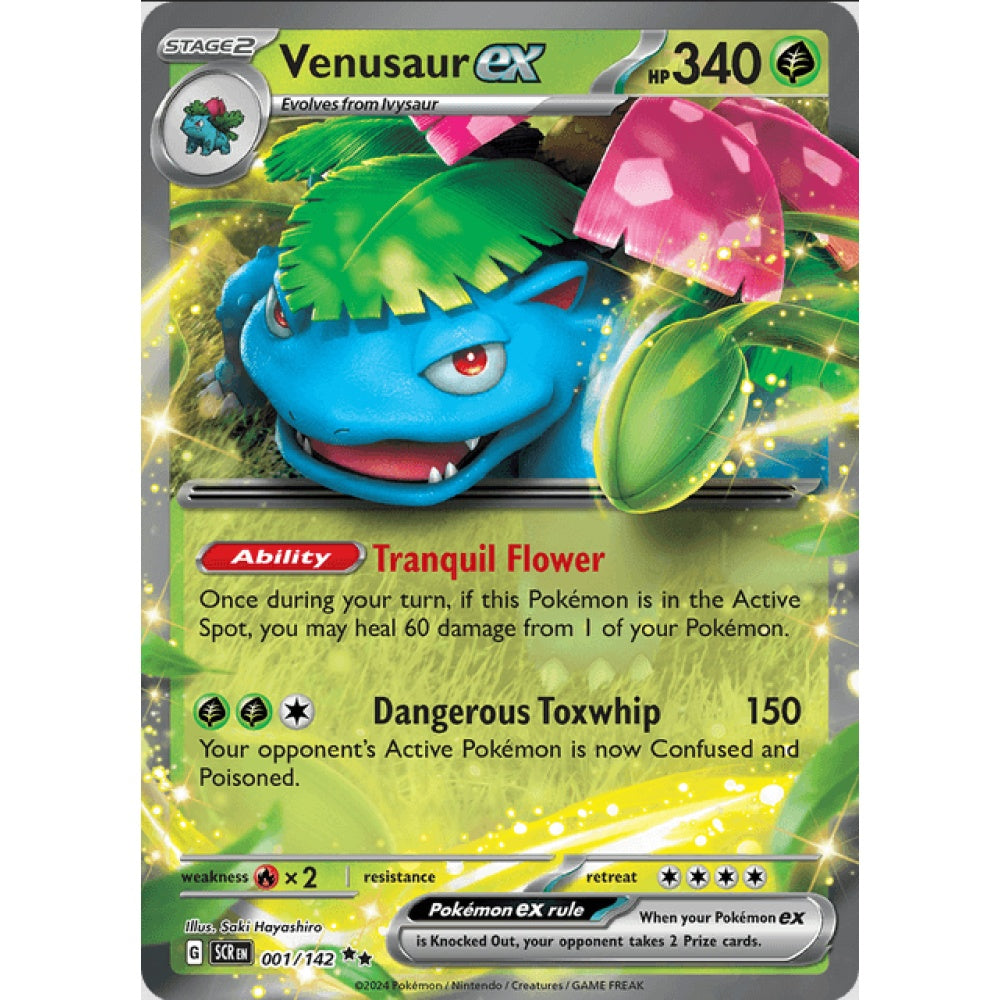 Venusaur ex (SCR 001/142 Double Rare)