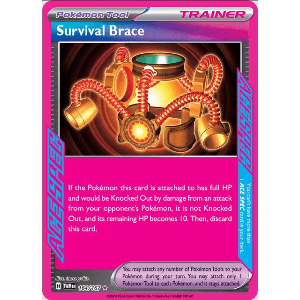 Survival Brace, Ultra Rare, 164/167, Pokemon Card Game, Twilight Masquerade