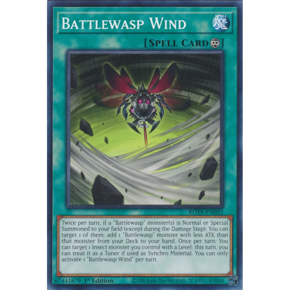 Battlewasp Wind, ROTA-EN052, Common, Yu-Gi-Oh, Rage of the Abyss