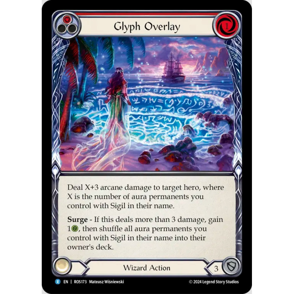 Glyph Overlay (Red) (ROS173 R Rainbow foil)