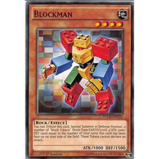 Yu-Gi-Oh! YGLD-ENC21 Blockman (Common)