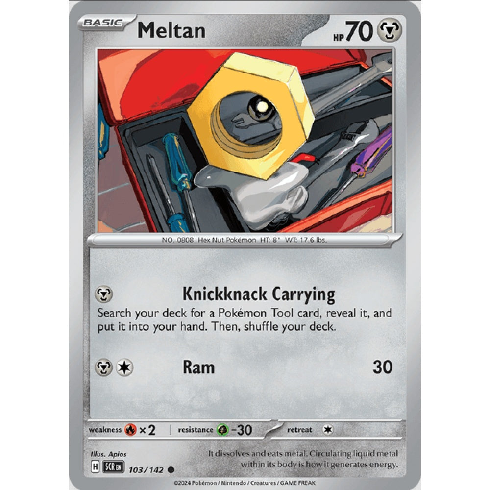 Meltan (SCR 103/142 Common Reverse)