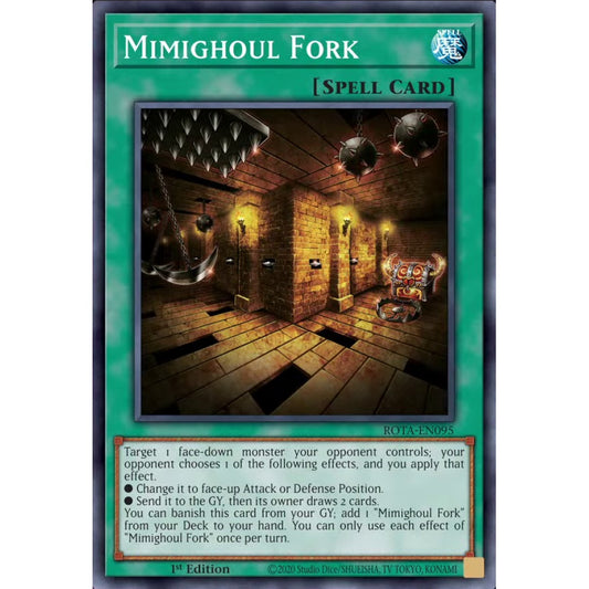 Mimighoul Fork, ROTA-EN095, Common, Yu-Gi-Oh, Rage of the Abyss