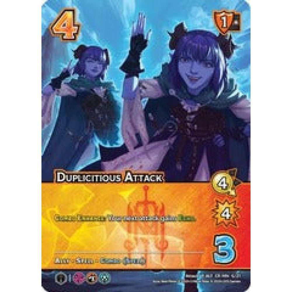 Duplicitious Attack (Alternate Art) (R-ALT CR-MN 6/21)