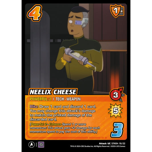 Neelix Cheese, 10/22, STK04, Universus, Star Trek Lower Decks Challenger Decks, Attack, UC