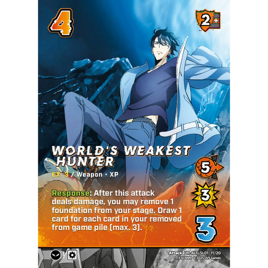 World's Weakest Hunter, 11/20, SL01, Universus, Solo Leveling Challenger Deck, Attack, UR-ALT