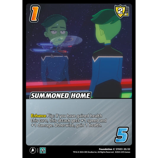 Summoned Home, 20/22, STK03, Universus, Star Trek Lower Decks Challenger Decks, Foundation, C