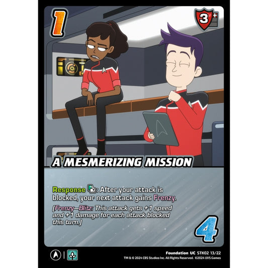 A Mesmerizing Mission, 13/22, STK02, Universus, Star Trek Lower Decks Challenger Decks, Foundation, UC