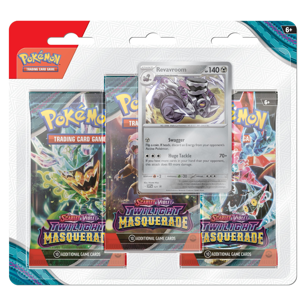 Pokemon Twilight Masquerade 3 Pack Blister (Revavroom)