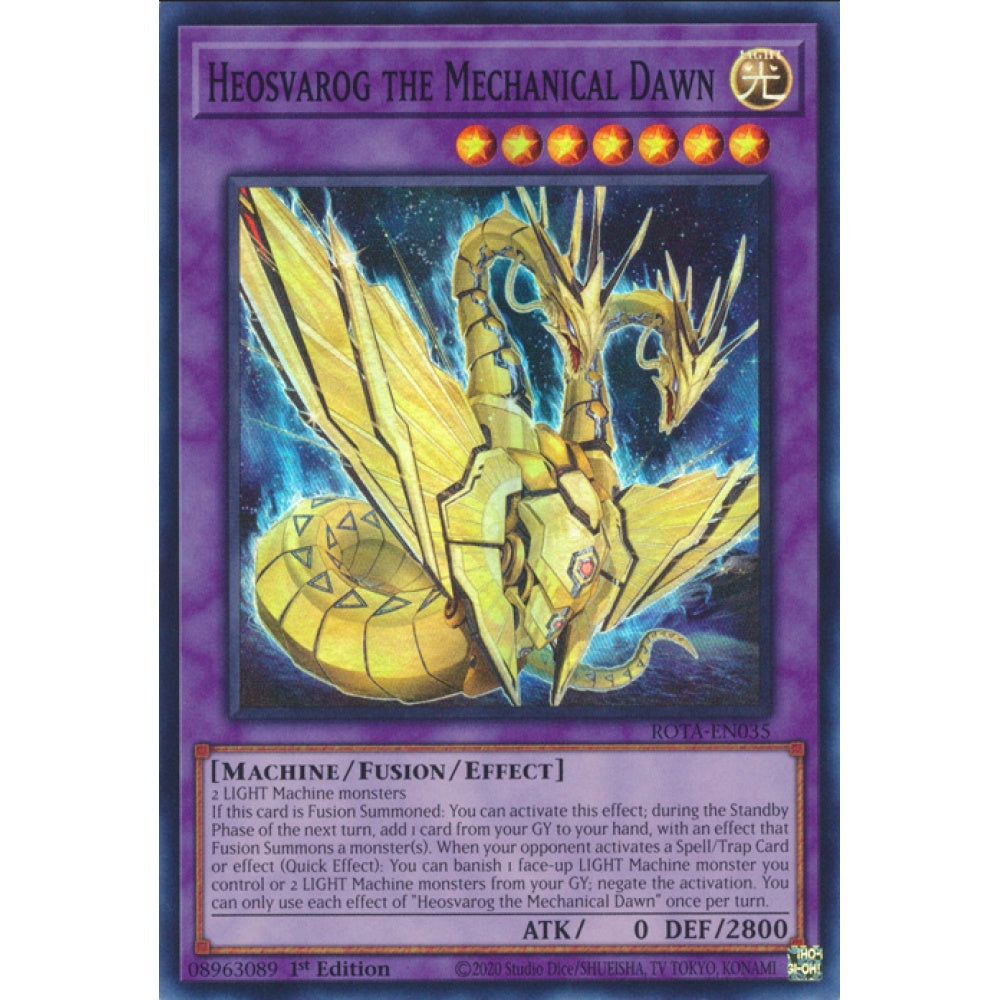 Heosvarog the Mechanical Dawn, ROTA-EN035, Super, Yu-Gi-Oh, Rage of the Abyss