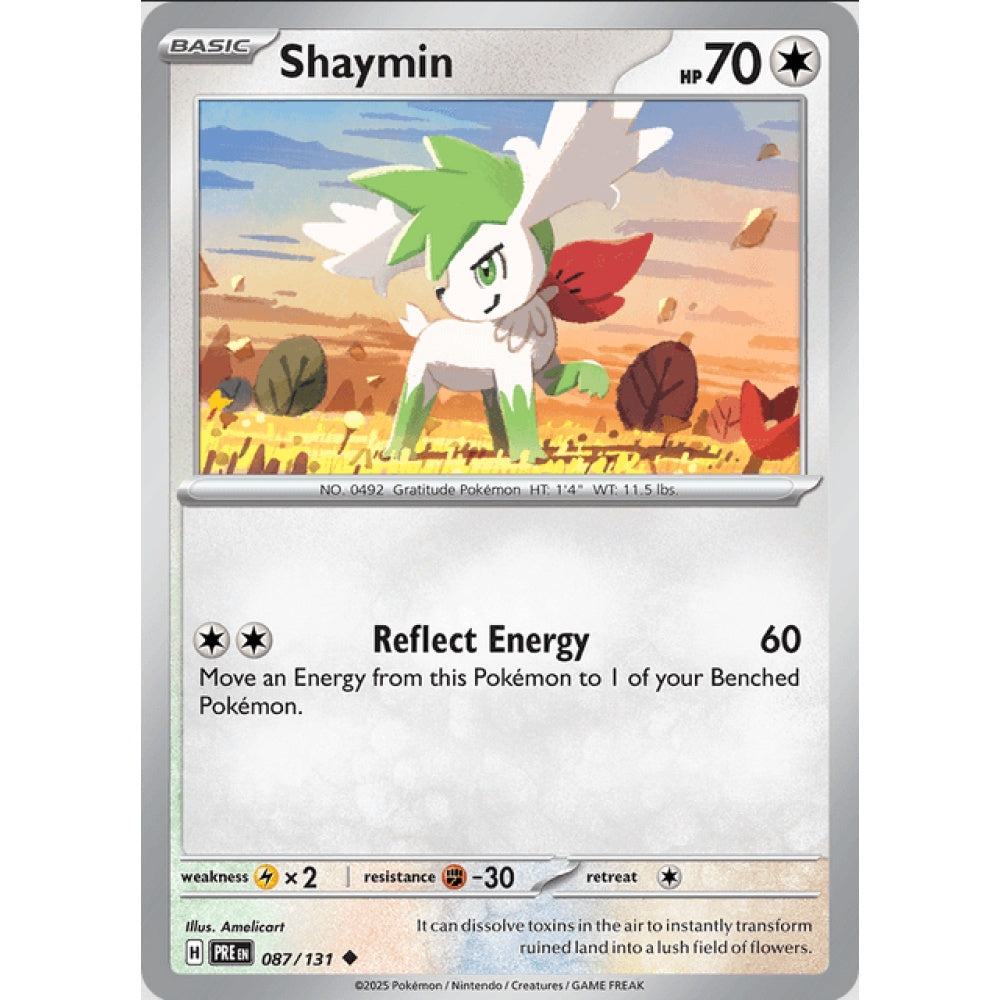 Shaymin, Uncommon, 087/191, Pokemon Card Game, Prismatic Evolutions