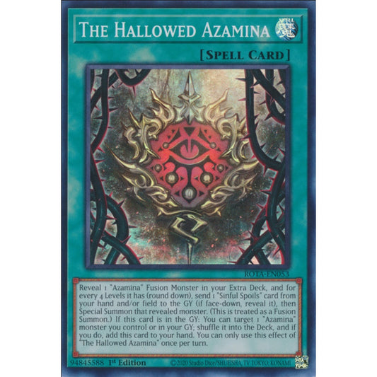 The Hallowed Azamina, ROTA-EN053, Super, Yu-Gi-Oh, Rage of the Abyss