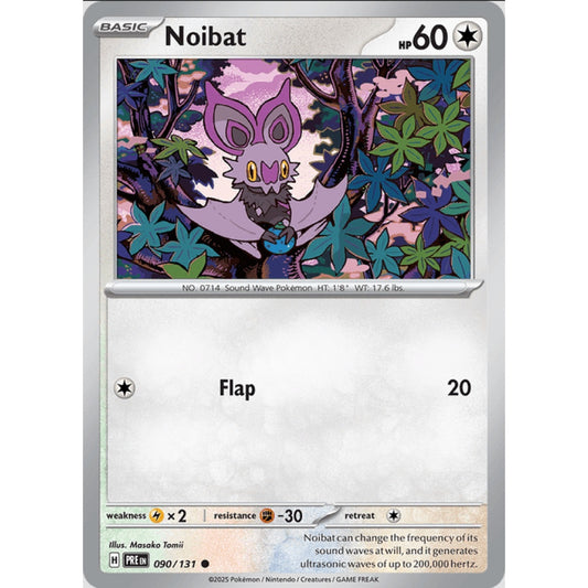 Noibat, Common, 090/191, Pokemon Card Game, Prismatic Evolutions