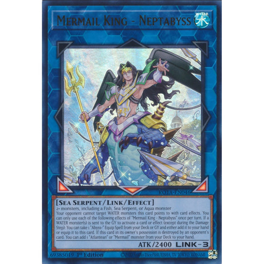 Mermail King - Neptabyss, ROTA-EN046, Ultra, Yu-Gi-Oh, Rage of the Abyss