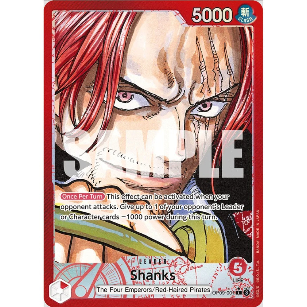 Shanks, ALT, OP09-001, One Piece Card Game, OP09 Emperors in the New World