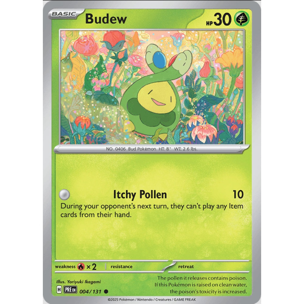 Budew, Common, 004/191, Pokemon Card Game, Prismatic Evolutions