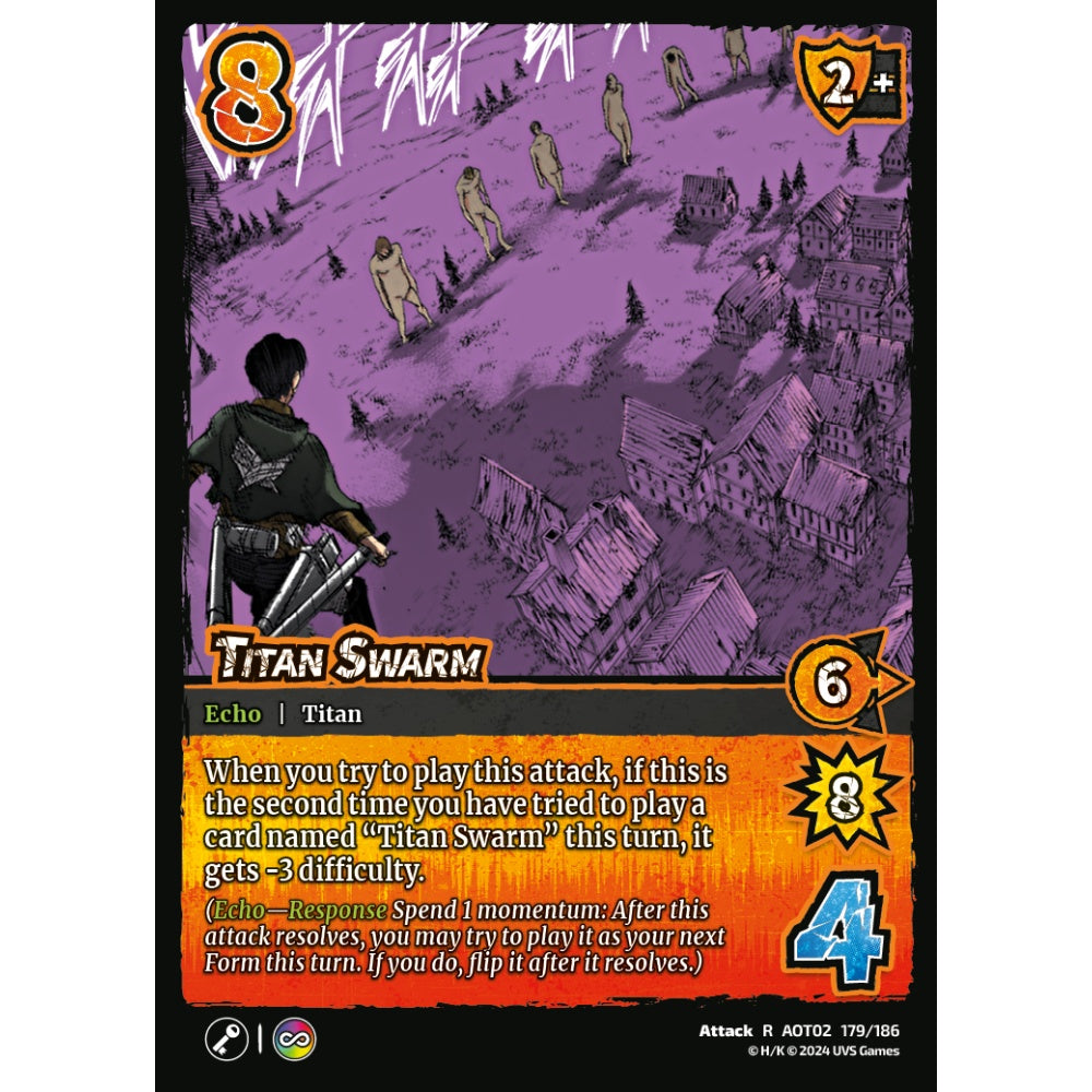 Titan Swarm, 179/186, AOT02, Universus, Attack on Titan: Origins of Power, Attack, R