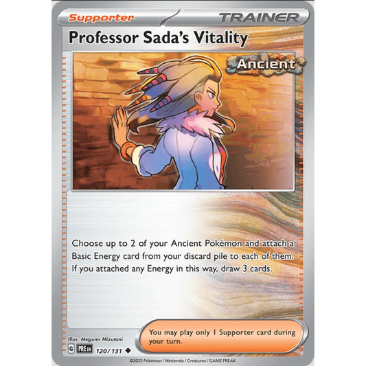 Professor Sada's Vitality, Uncommon, 120/191, Pokemon Card Game, Prismatic Evolutions