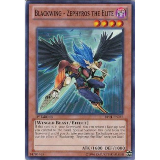 Yu-Gi-Oh! BP01-EN215 Blackwing - Zephyros the Elite (Common)