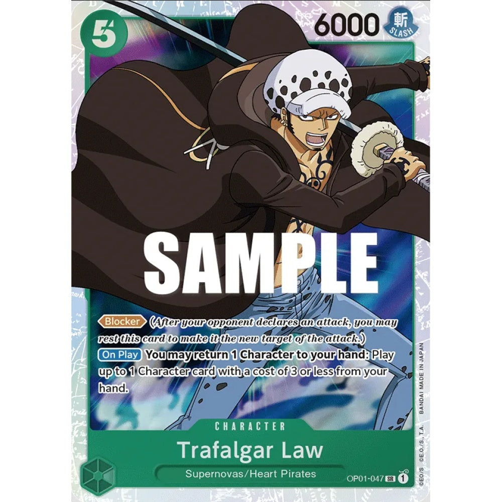 Trafalgar Law, SR, OP01-047, One Piece Card Game, PRB01 The Best