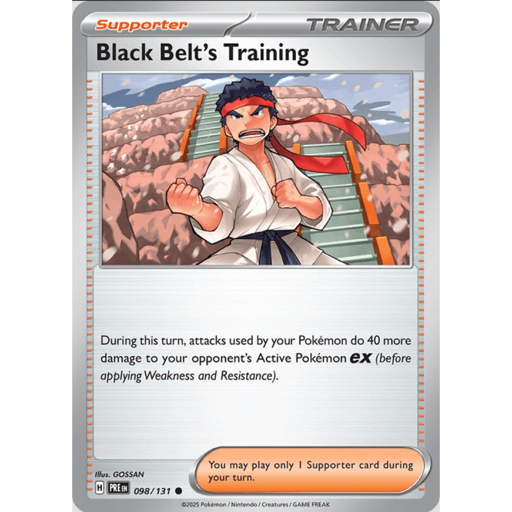 Black Belt's Training, Common, 098/191, Pokemon Card Game, Prismatic Evolutions