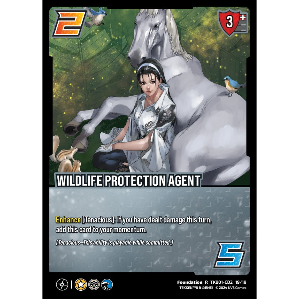 Wildlife Protection Agent, 19/19, TK801-CD2, Universus, TEKKEN 8 Clash Decks, Foundation, R