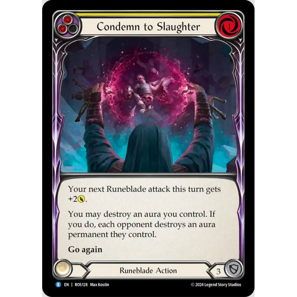 Condemn to Slaughter (Yellow) (ROS128 R Rainbow foil)