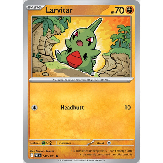 Larvitar, Common, 047/191, Pokemon Card Game, Prismatic Evolutions