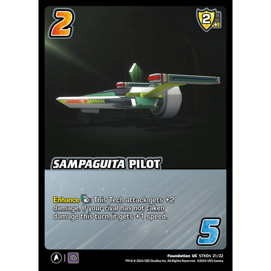 Sampaguita Pilot, 21/22, STK04, Universus, Star Trek Lower Decks Challenger Decks, Foundation, UC