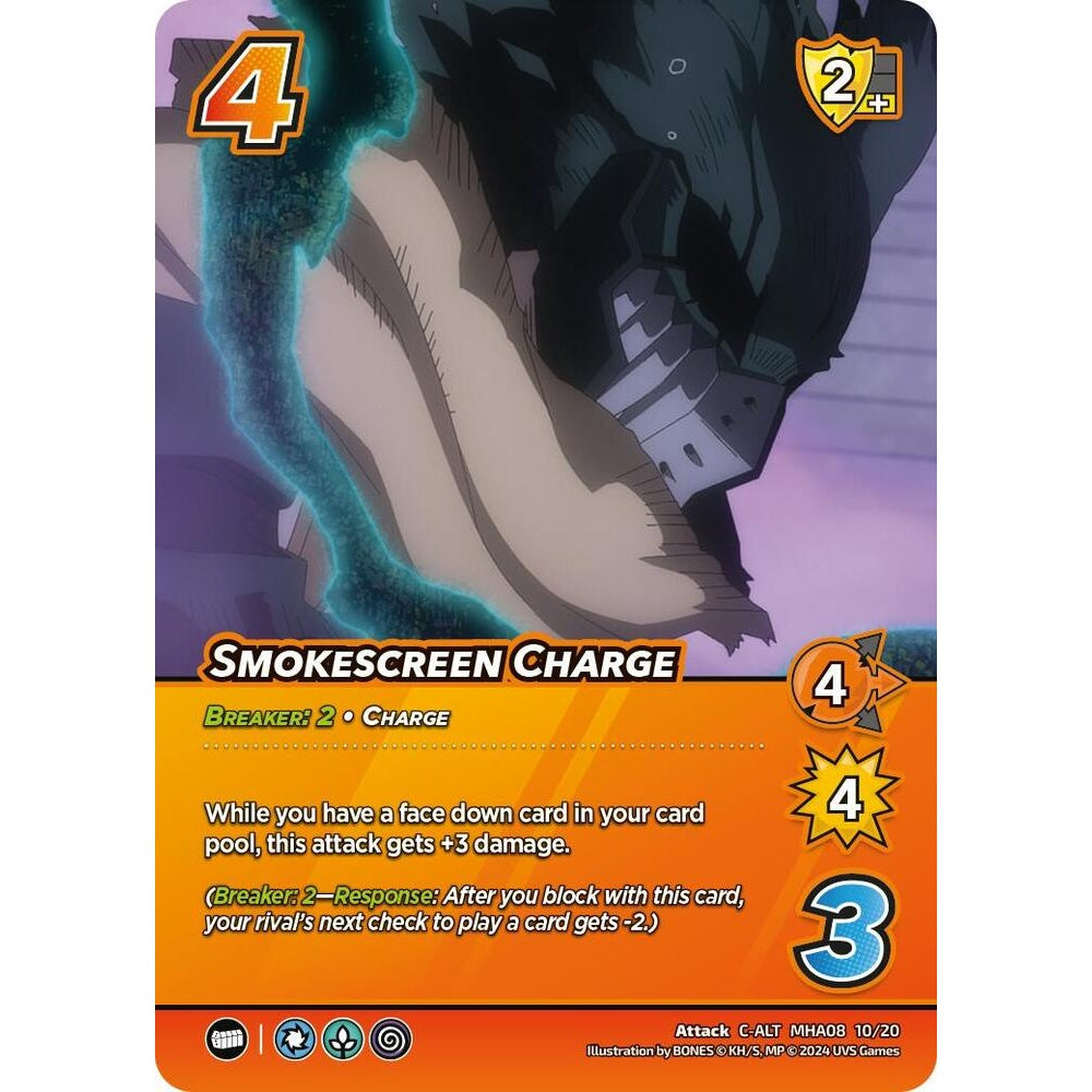 Smokescreen Charge, 10/20, MHA08, Universus, Challenger Series: My Hero Academia - Dark Hero Arc, Common-Alt