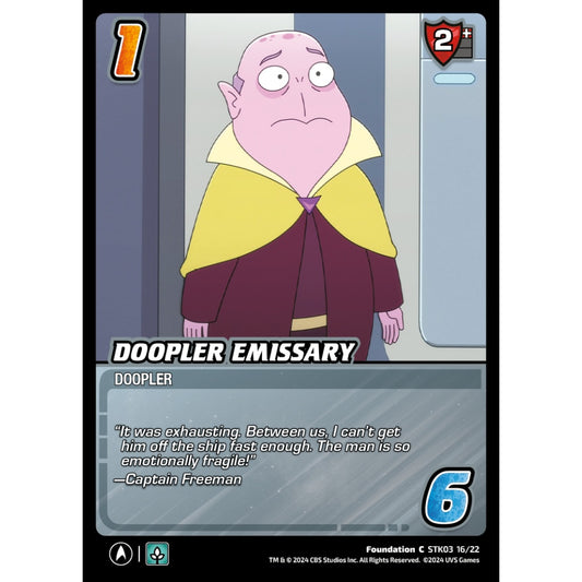 Doopler Emissary, 16/22, STK03, Universus, Star Trek Lower Decks Challenger Decks, Foundation, C