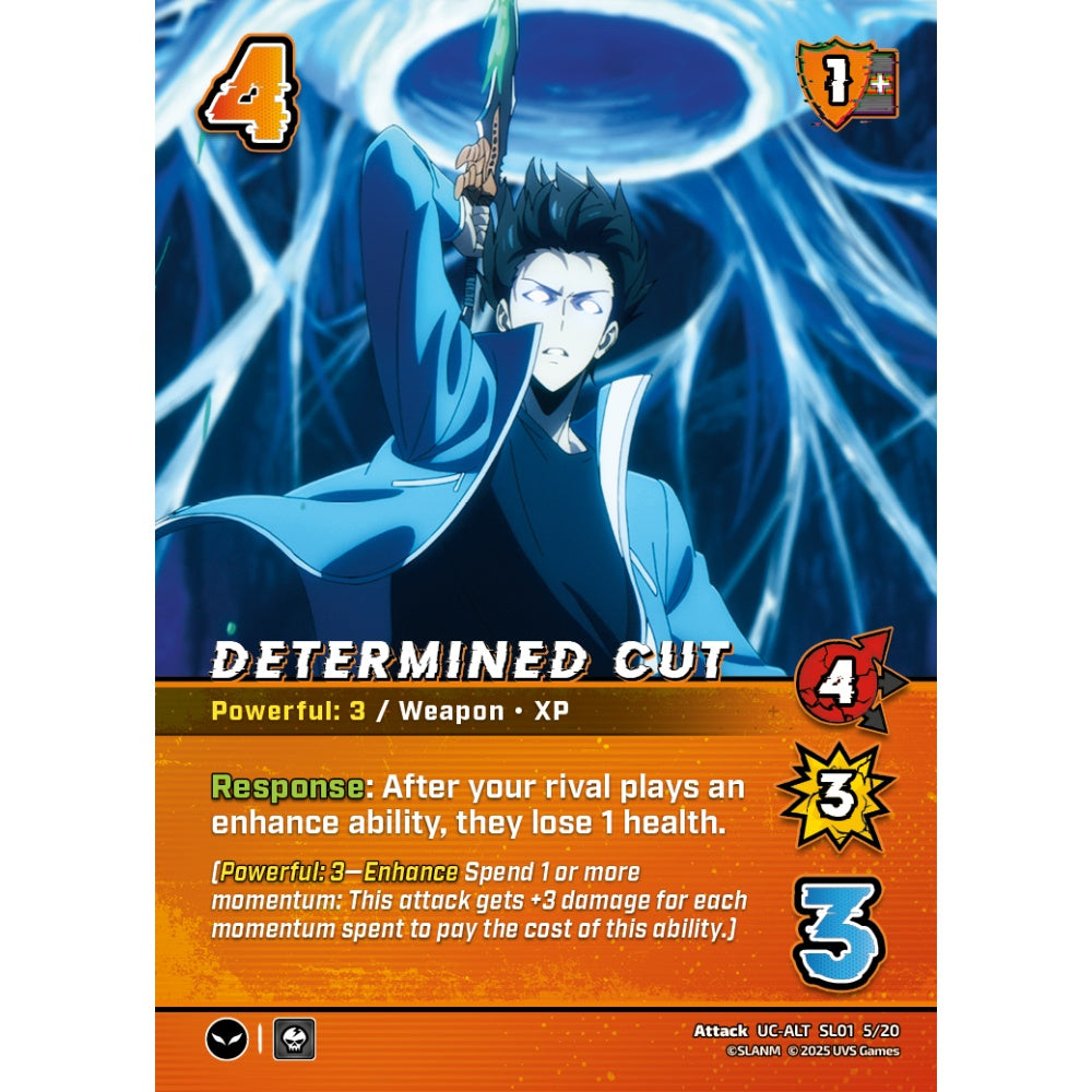 Determined Cut, 5/20, SL01, Universus, Solo Leveling Challenger Deck, Attack, UC-ALT