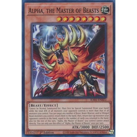 Yu-Gi-Oh! RA01-EN022 Alpha, the Master of Beasts (Super Rare)