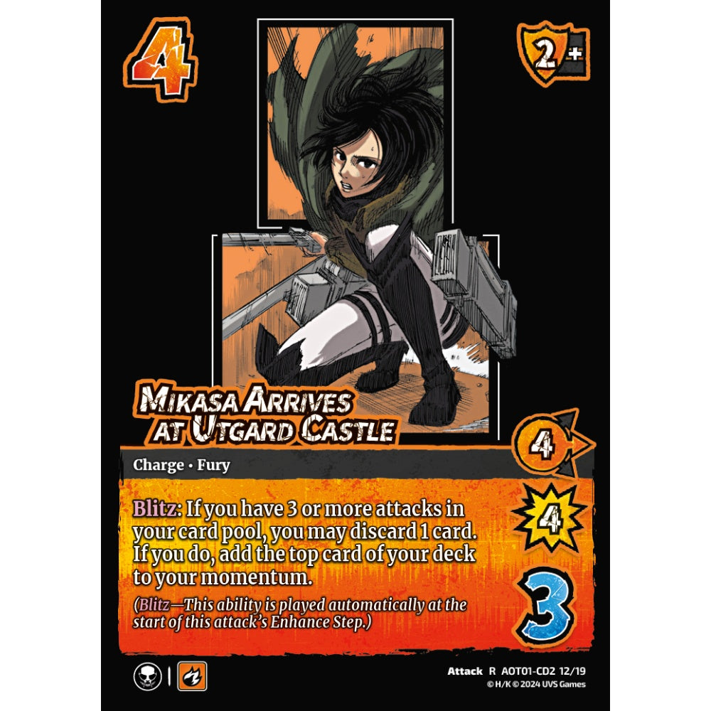 Mikasa Arrives at Utgard Castle (R AOT01-CD2 12/19)