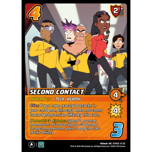 Second Contact, 9/22, STK02, Universus, Star Trek Lower Decks Challenger Decks, Attack, UC