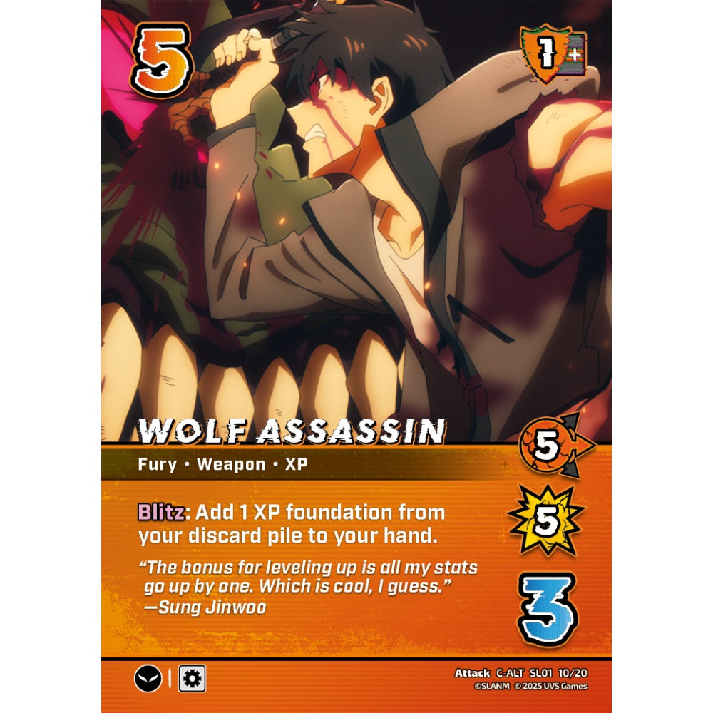 Wolf Assassin, 10/20, SL01, Universus, Solo Leveling Challenger Deck, Attack, C-ALT