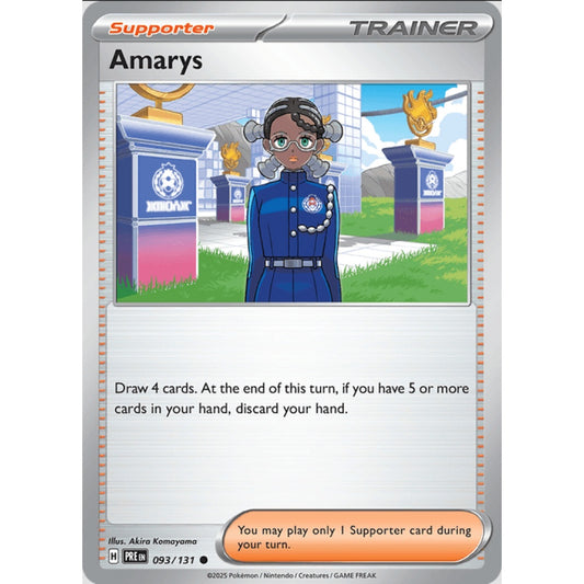 Amarys, Common, 093/191, Pokemon Card Game, Prismatic Evolutions